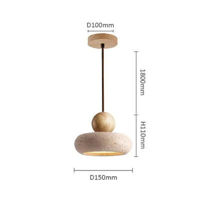 Contemporary Stone Flush Mount Ceiling Pendant Light ⌀150×110 mm