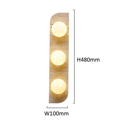 Italian Travertine Stone Wabi-Sabi Wall-Mounted Lamp ⌀150×H180 mm