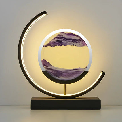 AureaGlow | Elegant Adjustable LED Sand Art Table Lamp | 28.3×25.6 cm 0