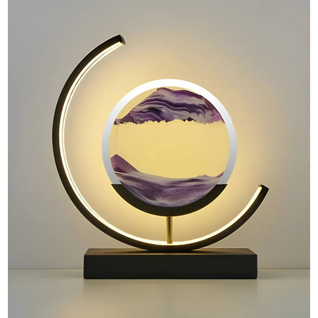 AureaGlow | Elegant Adjustable LED Sand Art Table Lamp | 28.3×25.6 cm 0