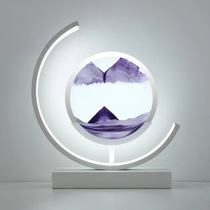 AureaGlow | Elegant Adjustable LED Sand Art Table Lamp | 28.3×25.6 cm 12