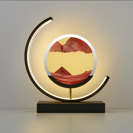 AureaGlow | Elegant Adjustable LED Sand Art Table Lamp | 28.3×25.6 cm 4