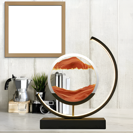 AureaGlow | Elegant Adjustable LED Sand Art Table Lamp | 28.3×25.6 cm 5