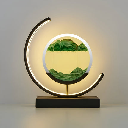 AureaGlow | Elegant Adjustable LED Sand Art Table Lamp | 28.3×25.6 cm 7