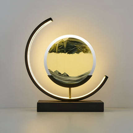 AureaGlow | Elegant Adjustable LED Sand Art Table Lamp | 28.3×25.6 cm 8