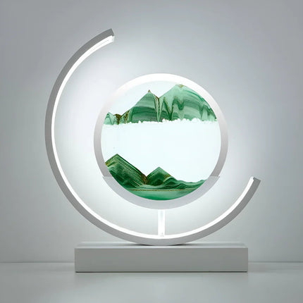 AureaGlow | Elegant Adjustable LED Sand Art Table Lamp | 28.3×25.6 cm 9