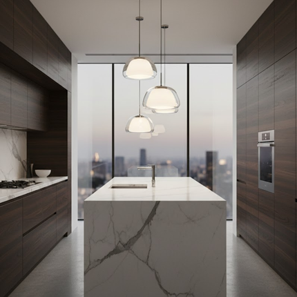 Elegant Modern Frosted Glass Pendant Light | ⌀30×H20 cm MARO Finer Living