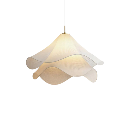 FloraGlow | Elegant Layered Fabric Kitchen Pendant Lighting | 30×30×H60 cm 0