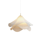 FloraGlow | Elegant Layered Fabric Kitchen Pendant Lighting | 30×30×H60 cm 0