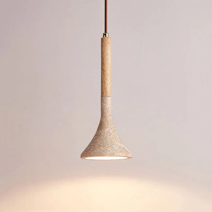 Classic Stone and Wood Nordic Hanging Pendant Light ⌀130×H300 mm MARO Finer Living - Luxury Home Specialists