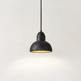Japanese Wabi-Sabi Black Stone LED Pendant Lamp ⌀150×H150 mm MARO Finer Living - Luxury Home Specialists