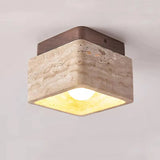 Square Travertine Wabi-Sabi LED Ceiling Lamp L120xH100 mm MARO Finer Living - Luxury Home Specialists
