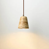 Wabi-Sabi Pendant Light in Travertine Stone ⌀110xH125 mm – Hanging LED Fixture for Timeless, Minimalist Interiors MARO Finer Living - Luxury Home Specialists