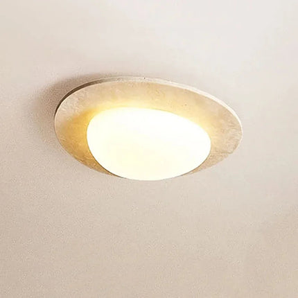 Wabi-Sabi Italian Travertine LED Ceiling Lamp ⌀320×H290 mm MARO Finer Living - Luxury Home Specialists