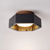 Wabi-Sabi Black Travertine LED Ceiling Lamp 170×75 mm MARO Finer Living - Luxury Home Specialists