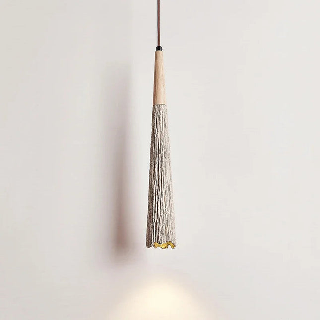 Minimalist Micro-Cement Pendant Light with Gypsum Finish ⌀70 × H420 mm MARO Finer Living - Luxury Home Specialists