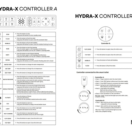 HYDRA-X Japanese Smart Bidet Toilet with Built-In Flush Tank