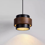 Wabi-Sabi Black Stone & Walnut Pendant Light 170×125 mm –  Adjustable Drop Light MARO Finer Living - Luxury Home Specialists