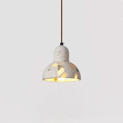 Minimalist White Natural Terrazzo Pendant Light ⌀150×140 mm MARO Finer Living - Luxury Home Specialists