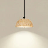 Round Japanese Wabi-Sabi Travertine LED Pendant Lamp ⌀120xH60mm MARO Finer Living - Luxury Home Specialists