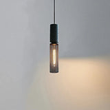 Minimal Black Cement Pendant Light ⌀60 × H350 mm MARO Finer Living - Luxury Home Specialists