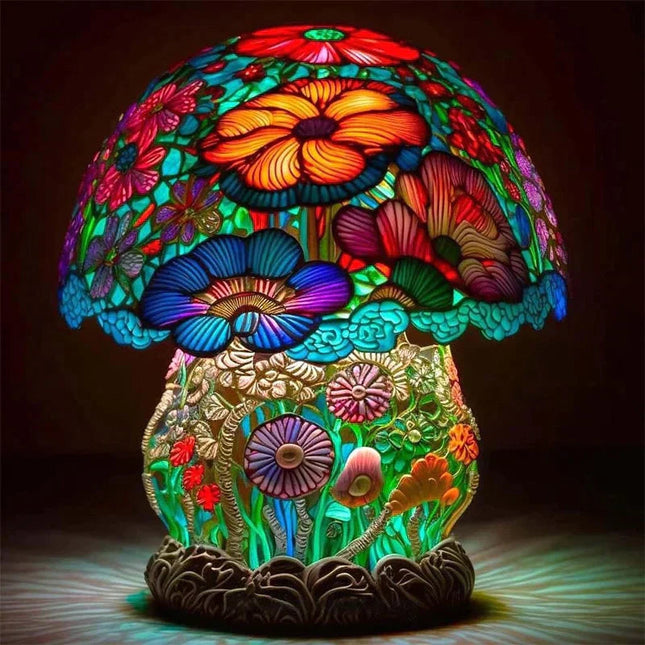Luminara | Artistic Colorful Stained Glass Table Lamp | 15×H cm 1