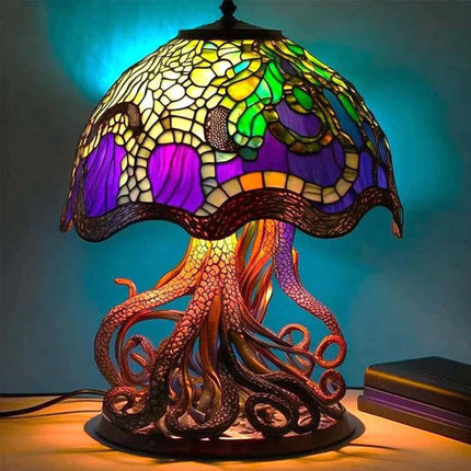 Luminara | Artistic Colorful Stained Glass Table Lamp | 15×H cm 6