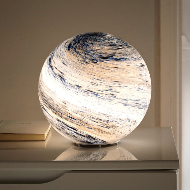 Luminara | Elegant Swirl Pattern LED Table Lamp | 20Ø×30H cm MARO Finer Living