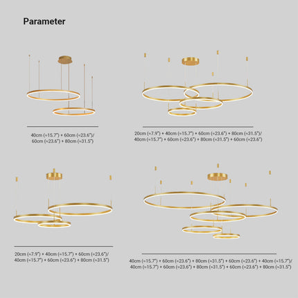 MARO | Elegant Modern Black Pendant Light 40-80cm ⌀X×HX cm 4