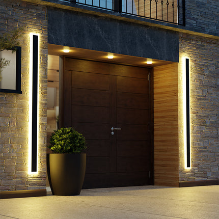 MARO | Modern Stylish Outdoor Wall Light Black Metal 40x5x5 cm 2