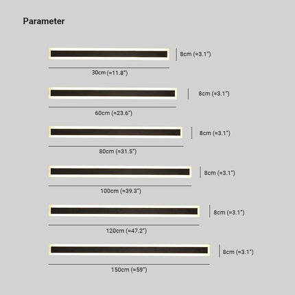 MARO | Modern Stylish Outdoor Wall Light Black Metal 40x5x5 cm 4