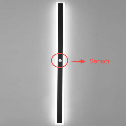 MARO | Modern Stylish Outdoor Wall Light Black Metal 40x5x5 cm 7