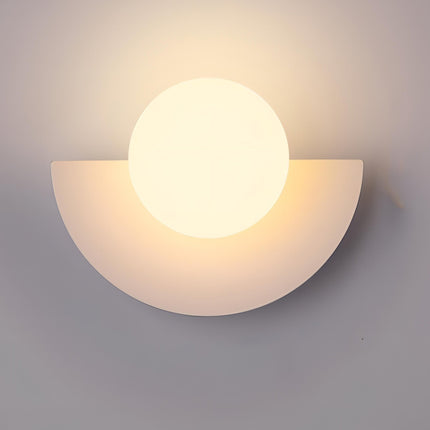 NordicGlow | Sleek Minimalist Semicircle Wall Sconce Light | Ø25×H15 cm 0