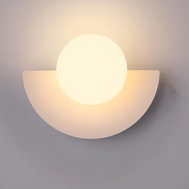 NordicGlow | Sleek Minimalist Semicircle Wall Sconce Light | Ø25×H15 cm 0