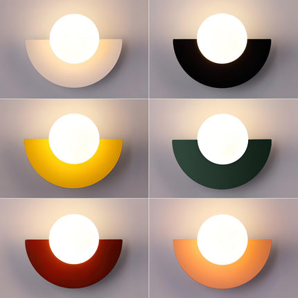 NordicGlow | Sleek Minimalist Semicircle Wall Sconce Light | Ø25×H15 cm 3