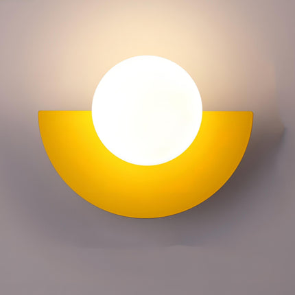 NordicGlow | Sleek Minimalist Semicircle Wall Sconce Light | Ø25×H15 cm 5